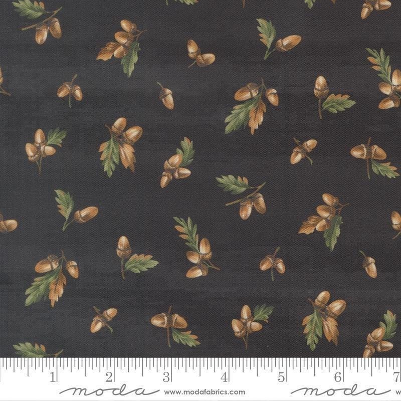 SALE Wild Blue Yonder Acorn Midnight Blue Plant Fabric - 33875 - Moda Fabrics Quilting Cotton Fabric