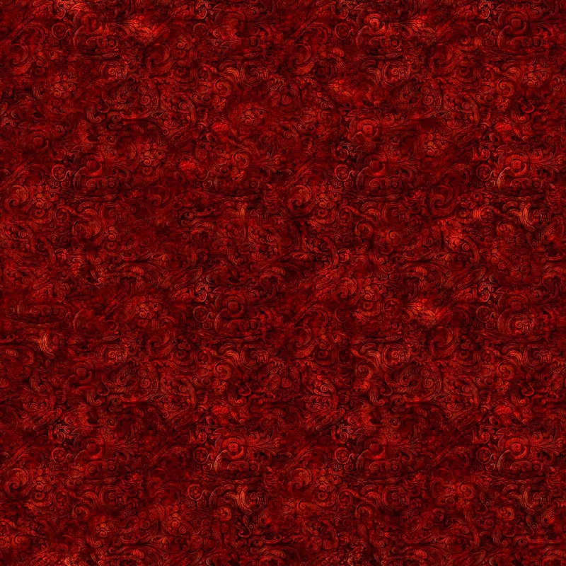 SALE Festivus Festivus Blender 31157 Garnet RM - QT Fabrics - Filigree Scroll Abstract Swirl Lines - Quilting Cotton Fabric