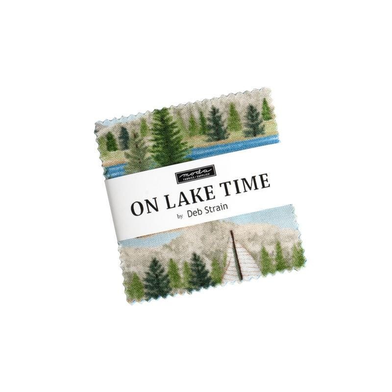 SALE On Lake Time Mini Charm Pack 2 1/2" Stacker Bundle - Moda Fabrics - Boating Pond - 42-Piece Precut - Quilting Cotton Fabric