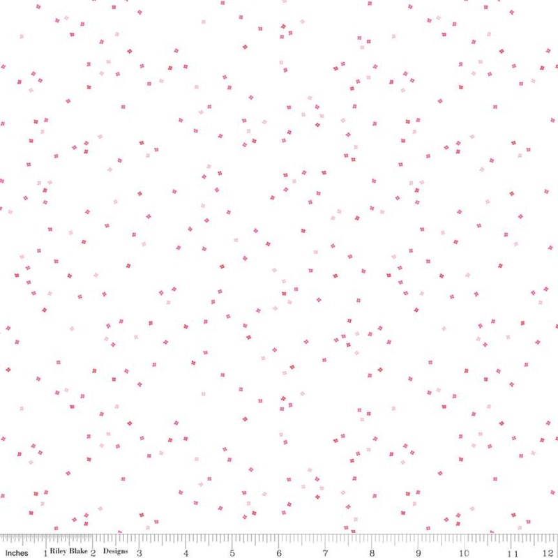 SALE Blossom on White All the Pink - Riley Blake Designs - Flowers Floral - Quilting Cotton Fabric