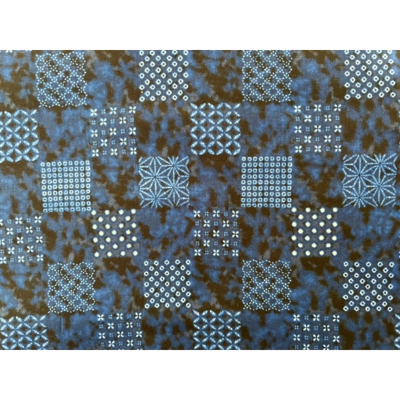 Sevenberry Shibori Blues Quilt Fabric - Patchwork in Indigo - 850257 D10-1 - Imported from Japan