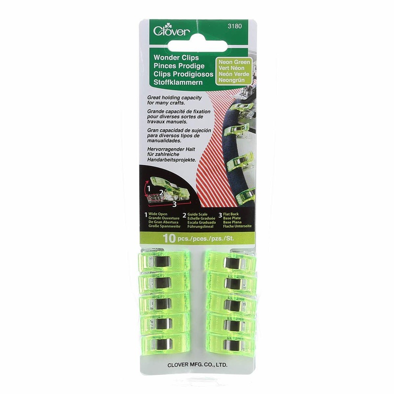 Wonder Clips Neon Green 10 count