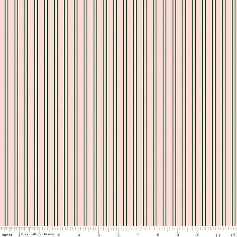 Pickleball Stripes C16203 Blush - Riley Blake Designs - Thin Lines Striped Stripe - Quilting Cotton Fabric