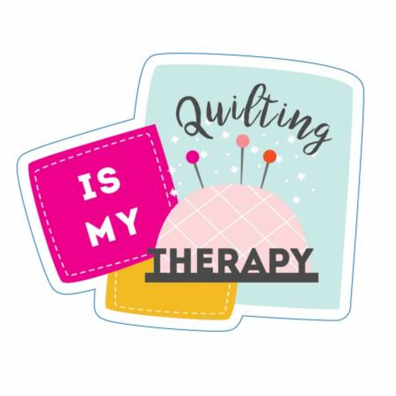 Quilting Is My Therapy Sticker# SBQ-S106 from Slightly Biased Quilts