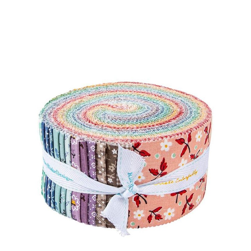 SALE Bee Bundle Limited Edition Colors 2.5 Inch Rolie Polie Jelly Roll 40 pcs - Riley Blake - Precut Bundle Lori Holt Quilting Cotton Fabric