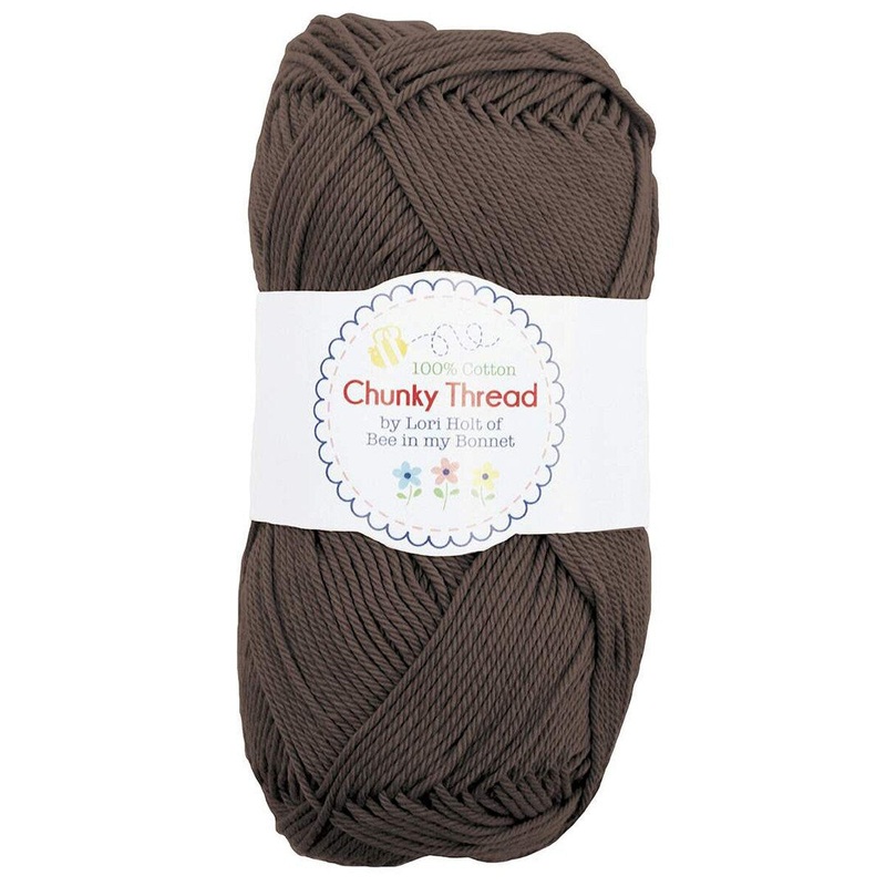 SALE Lori Holt Chunky Thread STCT-25451 Raisin - Riley Blake - 100% Cotton Sport Weight Yarn - 50 Grams - 140 Yards or 128 Meters