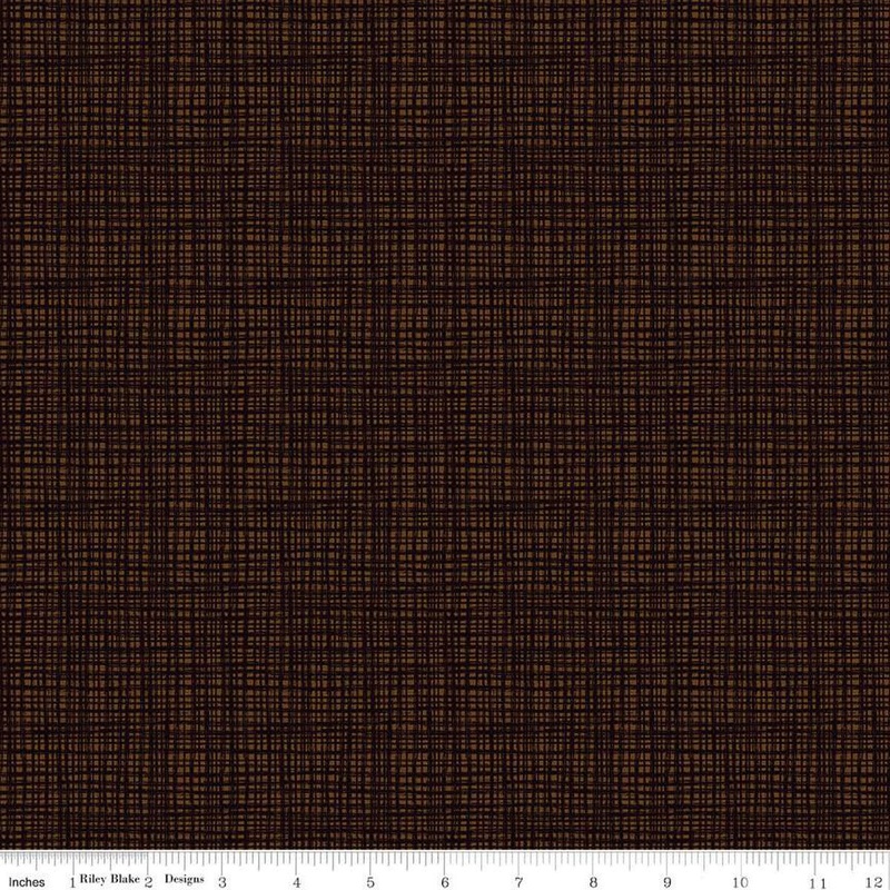 SALE Texture C610 Mocha - Riley Blake Designs - Sketched Tone-on-Tone Irregular Grid - Quilting Cotton Fabric