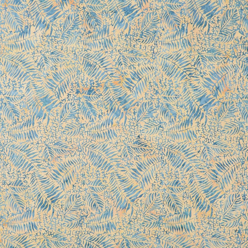 Stone Strata Batiks - Fossil Fern Leaf Multi Green Yardage
