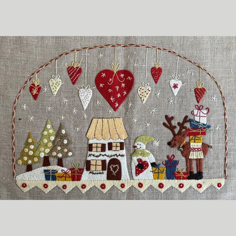 Christmas Night Wool Felt Embroidery Appliqu Kit