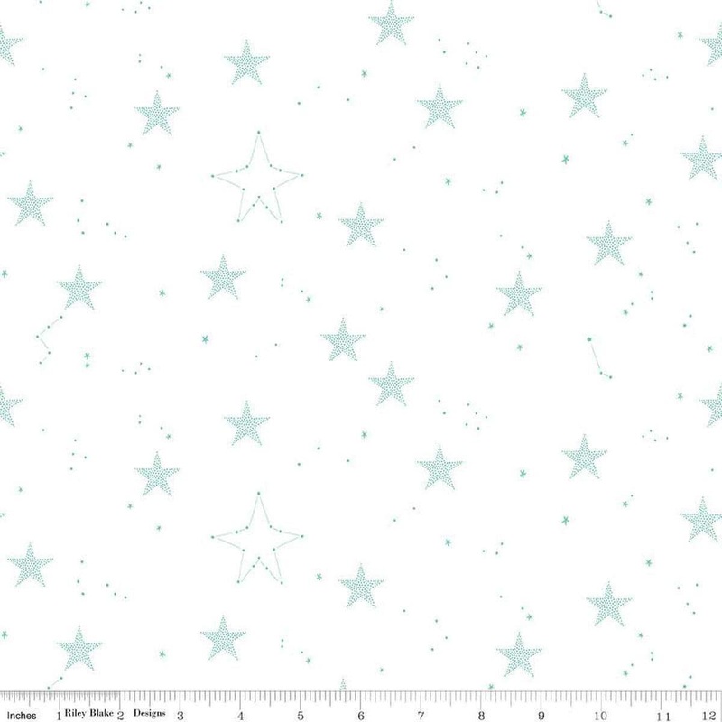SALE Hush Hush 5 Wish Upon a Star C16957 - Riley Blake Designs - Stars Constellations Sky Galaxy - Quilting Cotton Fabric