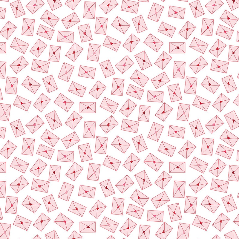 Seasonal Basics White Love Notes Yardage by Christopher Thompson for Riley Blake Designs
