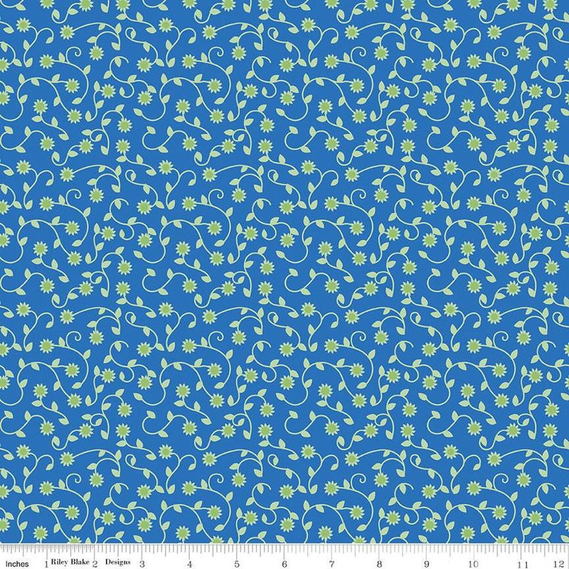 Sunny Skies Vines C14635 Dusk - Riley Blake Designs - Floral Flowers Leaves - Quilting Cotton Fabric