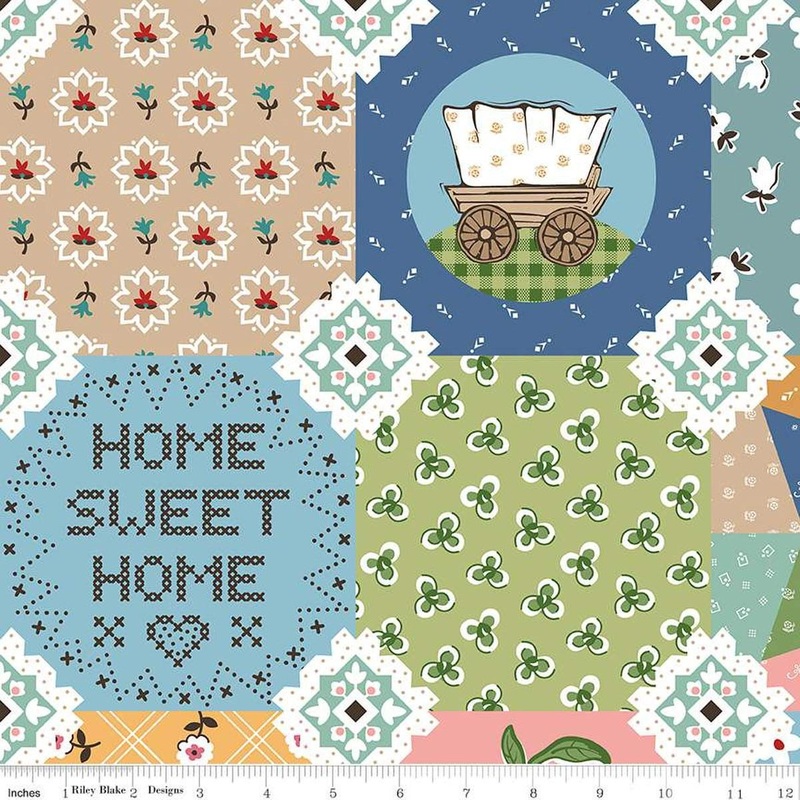 3-Yard cut- Prairie Very Prairie WIDEBACK WB15577 Multi - Riley Blake - Lori Holt - 108" - Quilting Cotton Fabric