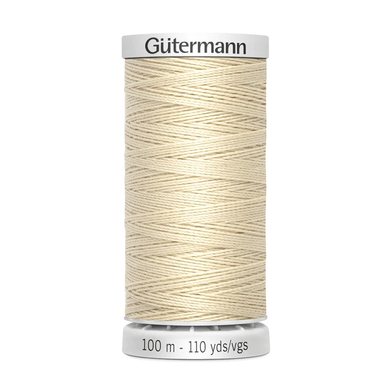 Gutermann Top Extra Strong - All Polyester Sewing Thread - 100m/110yds - 414 - Cream