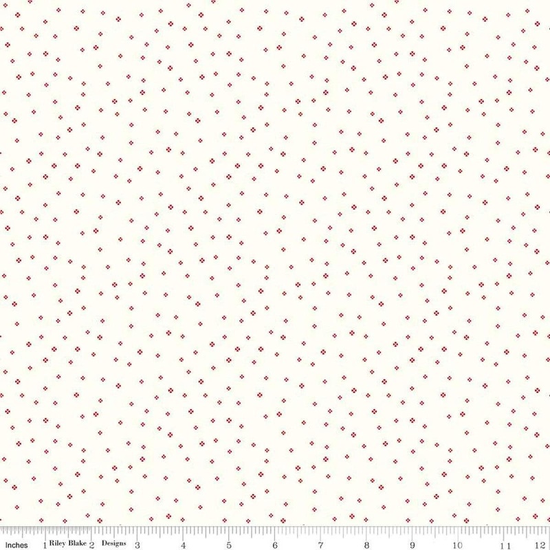 Red Delicious Pomegranate Sorbet C15666 Cloud - Riley Blake Designs - Flowers Floral - Quilting Cotton Fabric