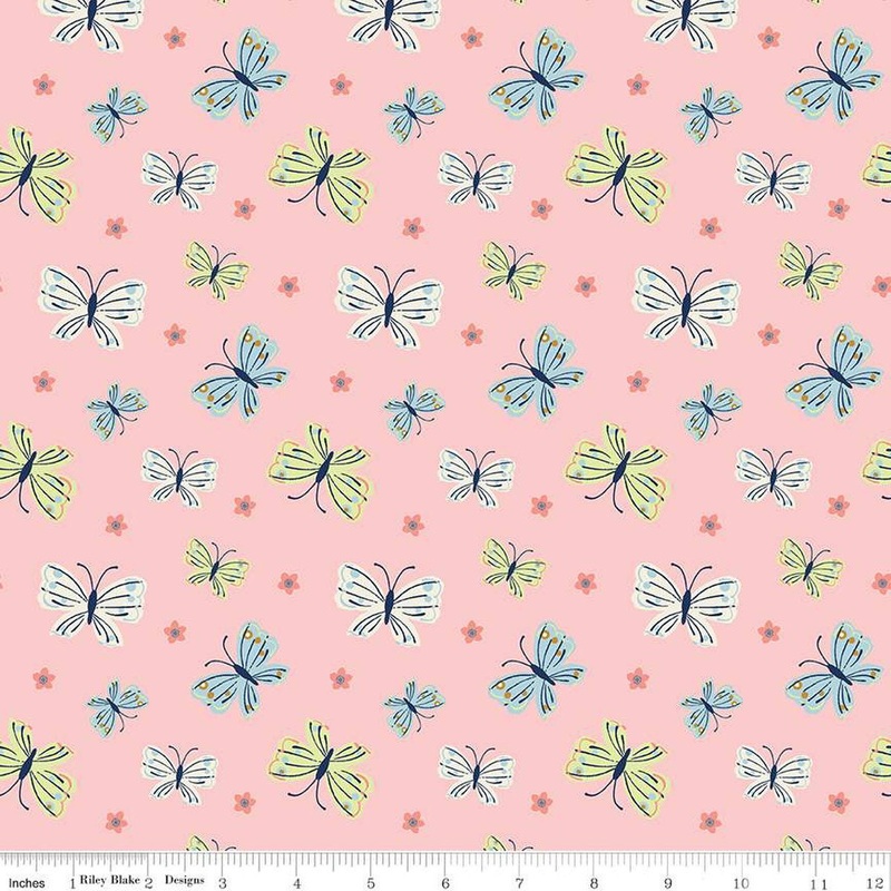 SALE Butterfly Blossom Butterflies C13271 Pink - Riley Blake Designs - Quilting Cotton Fabric