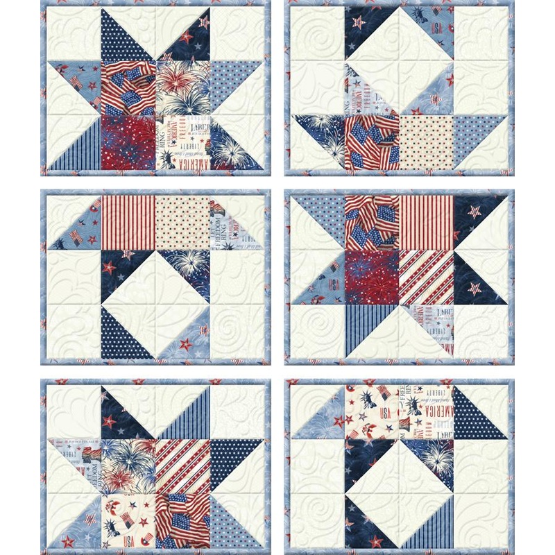 ZigZag Stars TableRunner OR Placemat Kit: Featuring Liberty Lane