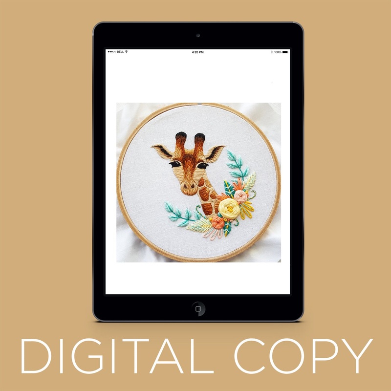 Digital Download - Giraffe Embroidery Pattern