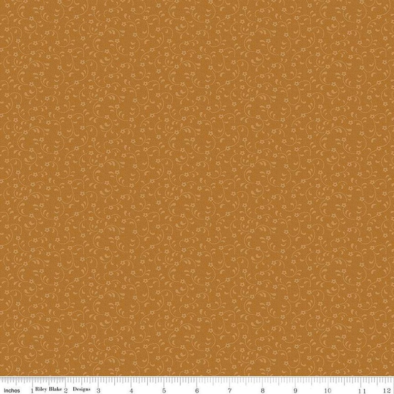 SALE Floret Cider - Riley Blake Designs - Flowers Floral Tone-on-Tone - Quilting Cotton Fabric