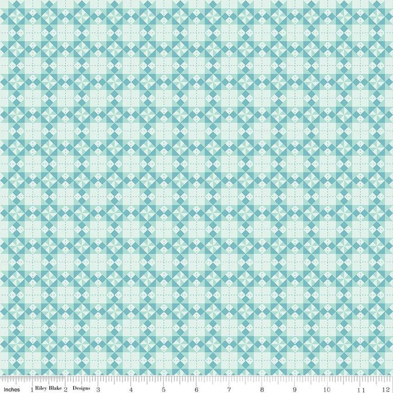 SALE Sweet Acres Barn Quilts C13216 Songbird - Riley Blake Designs - Geometric Printed Quilt Blocks - Quilting Cotton Fabric