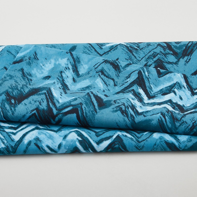 Shibori - Wave Teal 2 Yard Cut