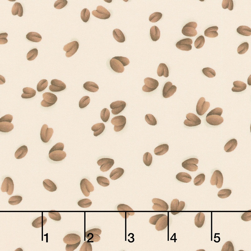 Perfect Blend - Coffee Beans Light Khaki Yardage