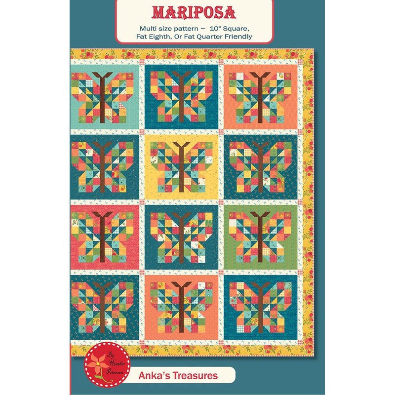 SALE Mariposa Quilt & Runner PATTERN P154 - Heather Peterson - Riley Blake - INSTRUCTIONS Only - Multiple Sizes - 10" Stacker Friendly