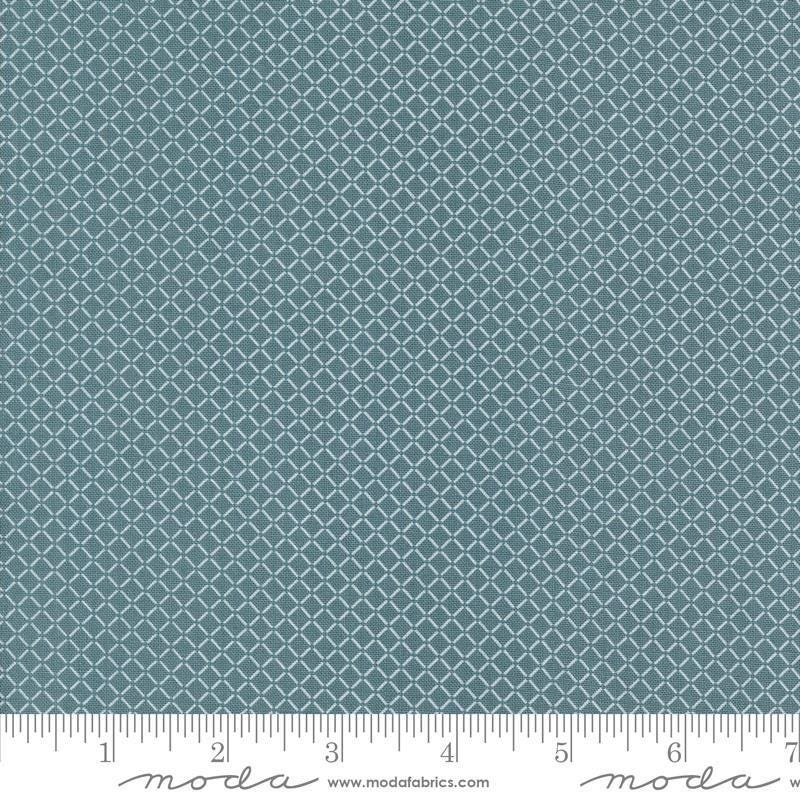 SALE Rosemary Cottage Check 55317 Lake - Moda Fabrics - Diagonal Plaid - Quilting Cotton Fabric