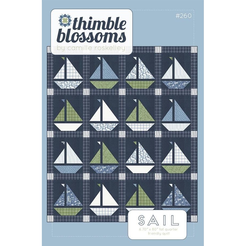 SALE Sail Quilt Pattern TB-260 - Thimble Blossoms - Moda Fabrics - INSTRUCTIONS Only - Fat Quarter Friendly - Nantucket Summer