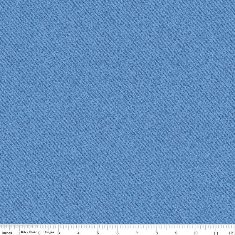 27" End of Bolt Piece - SALE Blue Jean Texture C12726 Blue - Riley Blake Designs - Printed Denim-Like Semi-Solid - Quilting Cotton Fabric