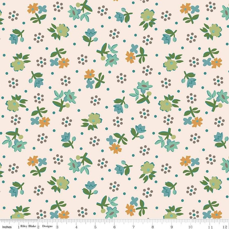3-Yard cut- DEAL Gentler Times Reunion WIDEBACK WB16493 Pebble - Riley Blake - 108" - Quilting Cotton Fabric