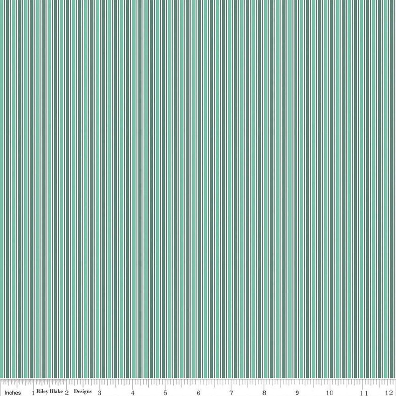SALE Berry Market Stripes C15745 Sea Glass - Riley Blake Designs - Multicolored Lines - Quilting Cotton Fabric