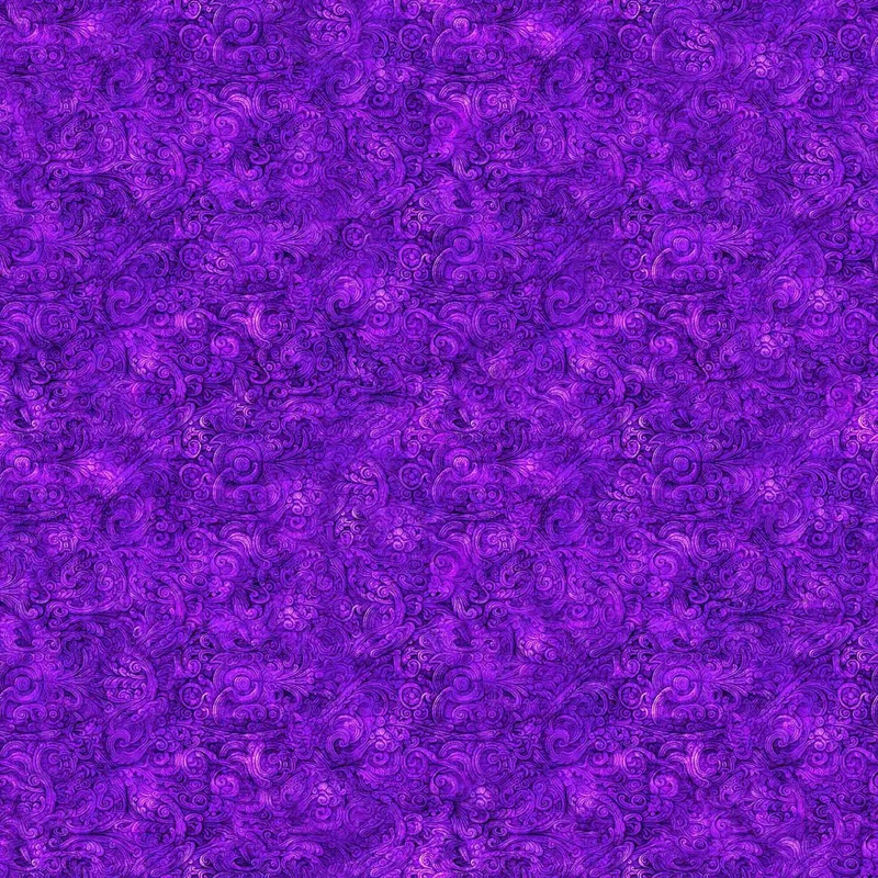 SALE Festivus Festivus Blender 31157 Purple V - QT Fabrics - Filigree Scroll Abstract Swirl Lines - Quilting Cotton Fabric