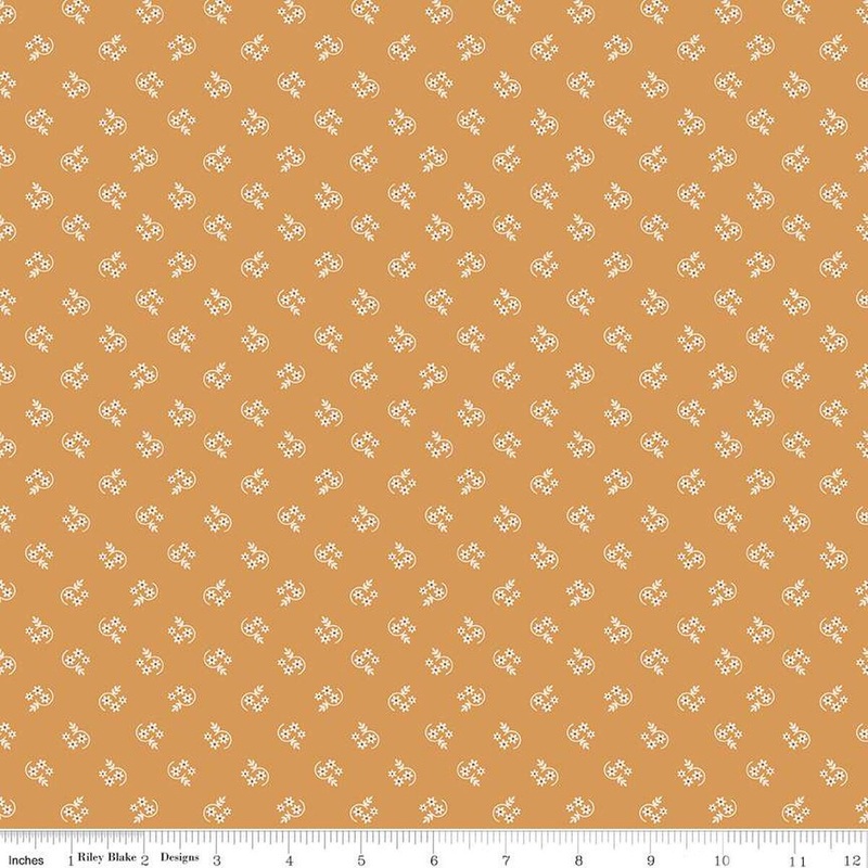 SALE Mercantile Reminisce C14395 Cider - Riley Blake Designs - Lori Holt - Floral Flowers - Quilting Cotton Fabric