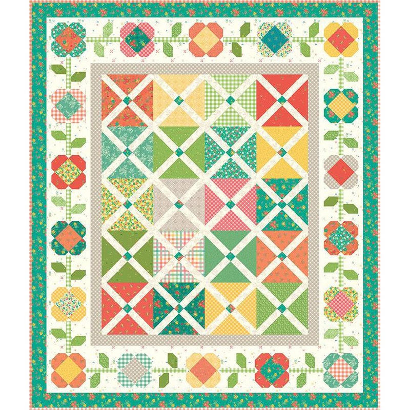 SALE Plaids and Posies Quilt PATTERN - Heather Peterson Riley Blake - INSTRUCTIONS Only - Piecing - 5" and 10" Stacker Friendly