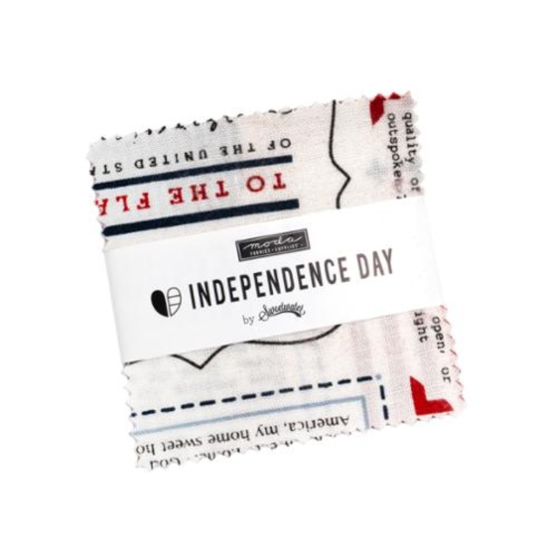 Independence Day Mini Charm 55720MC Moda Precuts#1 2.5 Inc Squares from Moda Fabrics