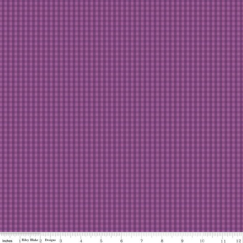 Anne of Green Gables PRINTED Gingham C13857 Orchid - Riley Blake Designs - Tone-on-Tone Checks - Quilting Cotton Fabric - Licensed Product