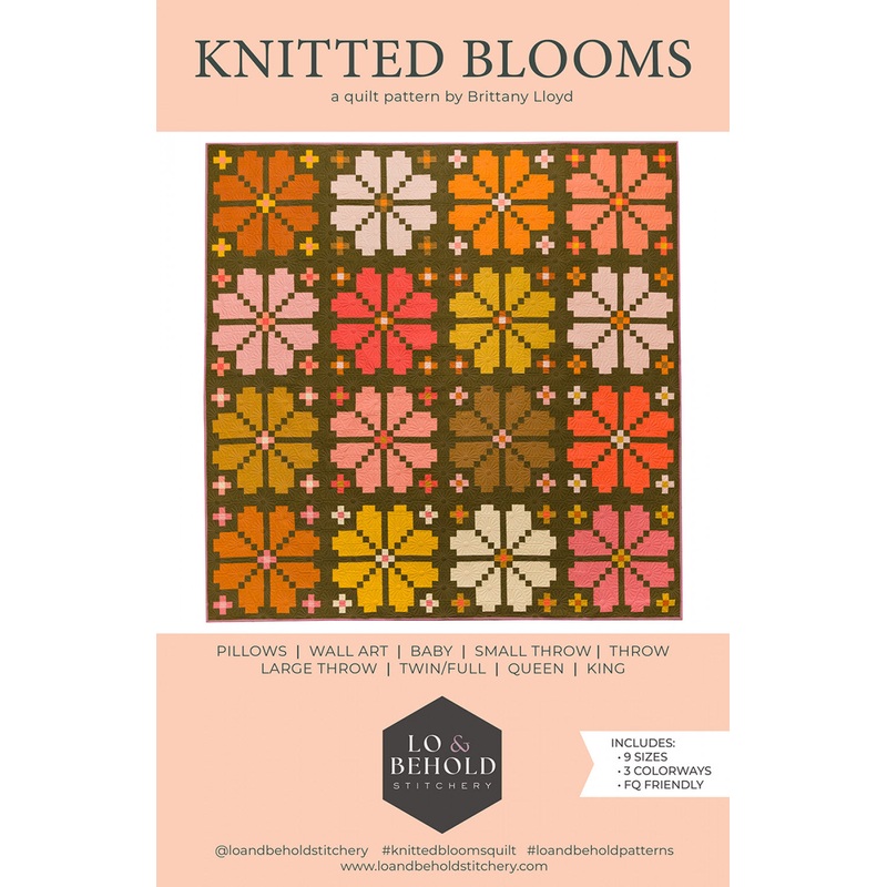 Knitted Blooms Quilt Pattern by Lo & Behold Stitchery - LBS 131