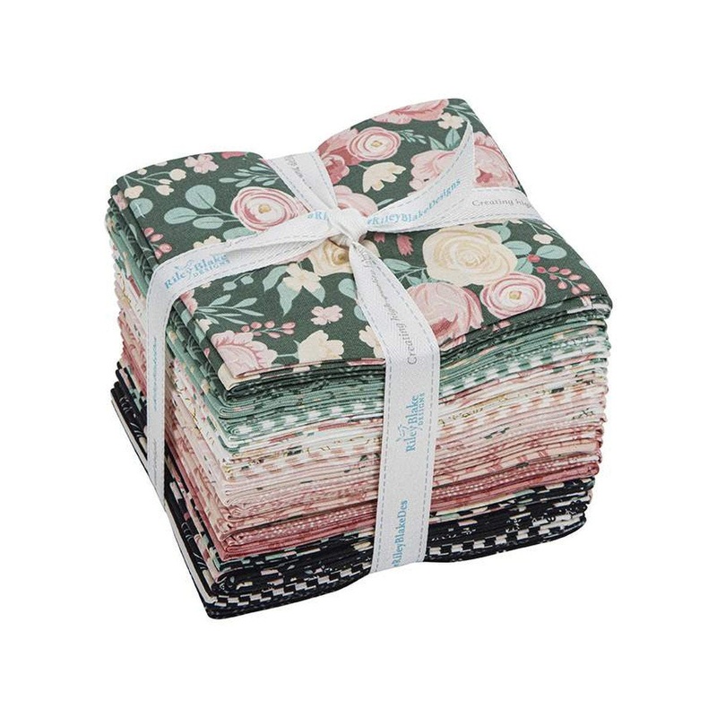 SALE At First Sight Fat Quarter Bundle 24-Piece - Riley Blake Designs - Precut - Floral Flowers - Quilting Cotton Fabric