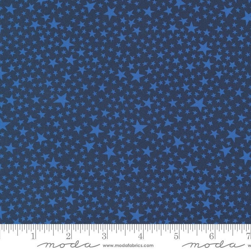 SALE Play Ball Stars 33816 Navy - Moda Fabrics - Sports Star - Quilting Cotton Fabric