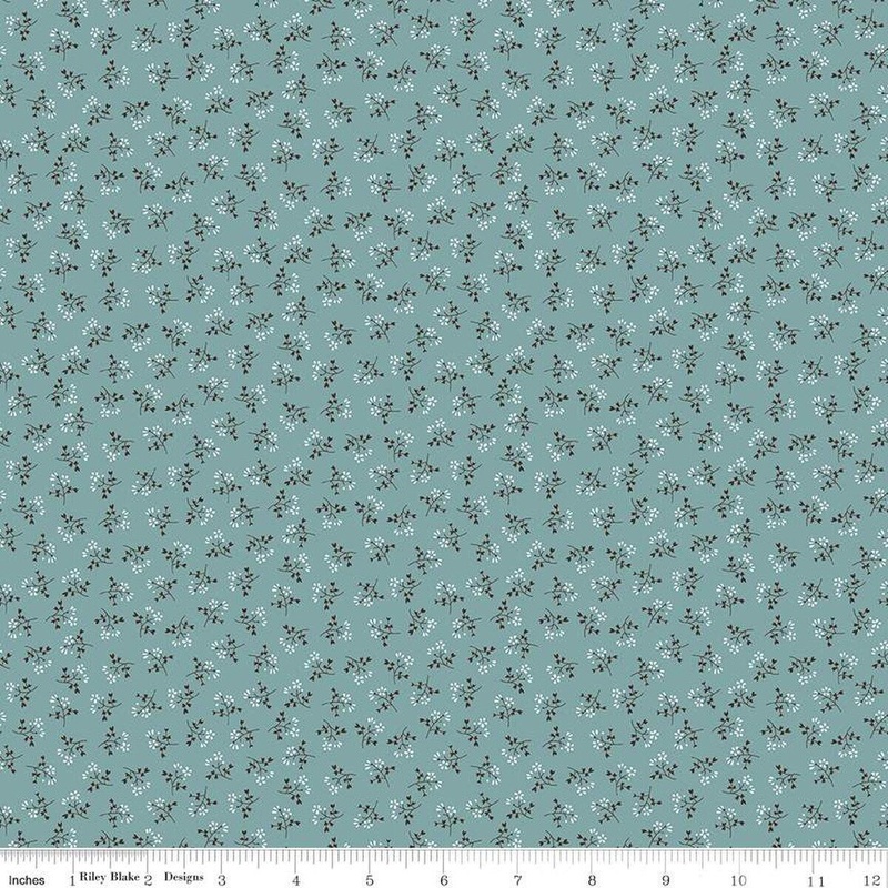 SALE Prairie Bonnet C12307 Heirloom Cottage - Riley Blake Designs - Floral Flowers - Lori Holt - Quilting Cotton Fabric