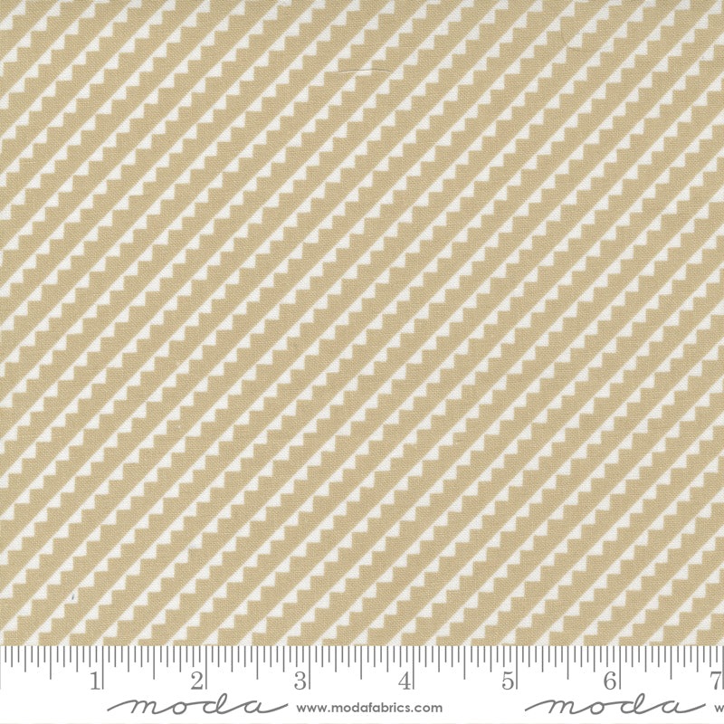 Stitched Pebble Pinked Stripe Yardage by Fig Tree for Moda Fabrics