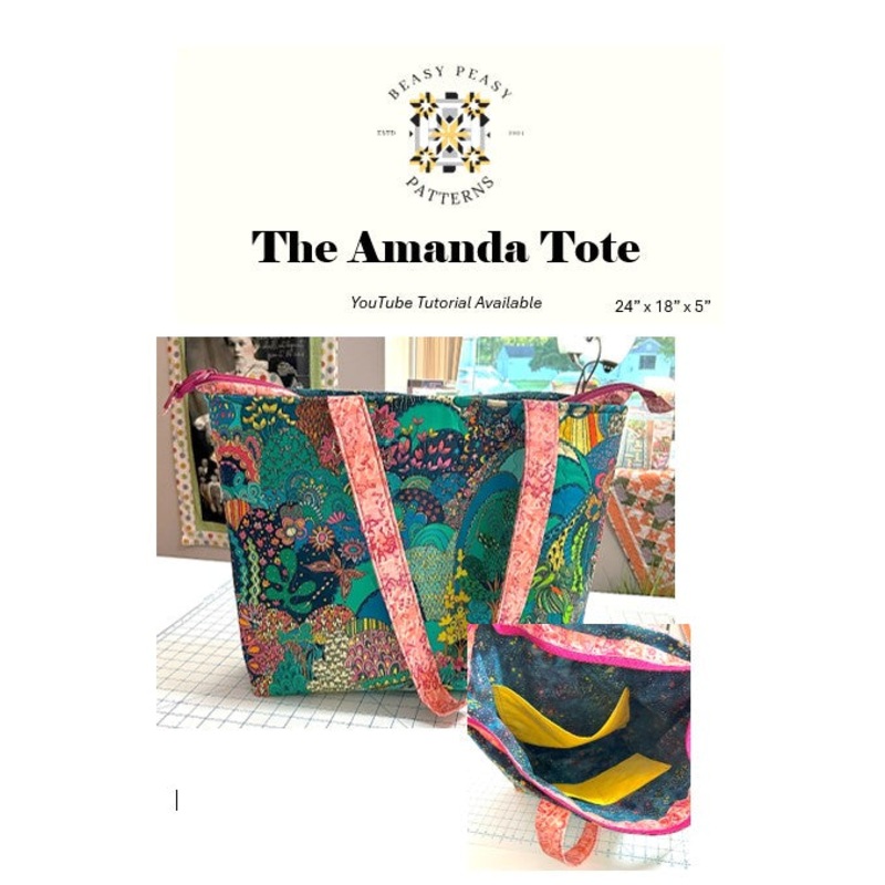 The Amanda Tote Bag Pattern PAPER Version
