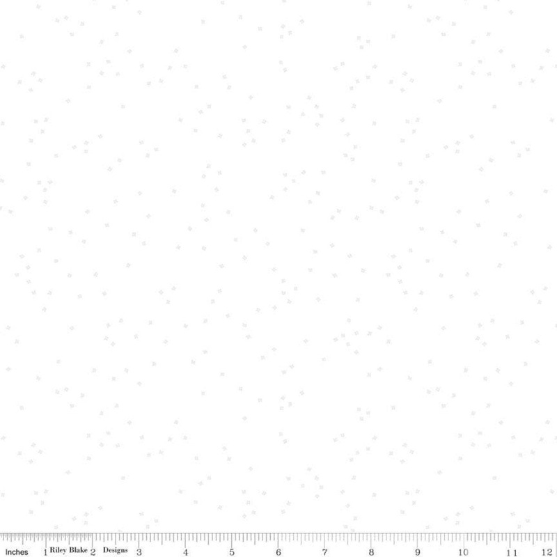 SALE Blossom Tone-on-Tone White - Riley Blake Designs - Floral Flowers - Quilting Cotton Fabric