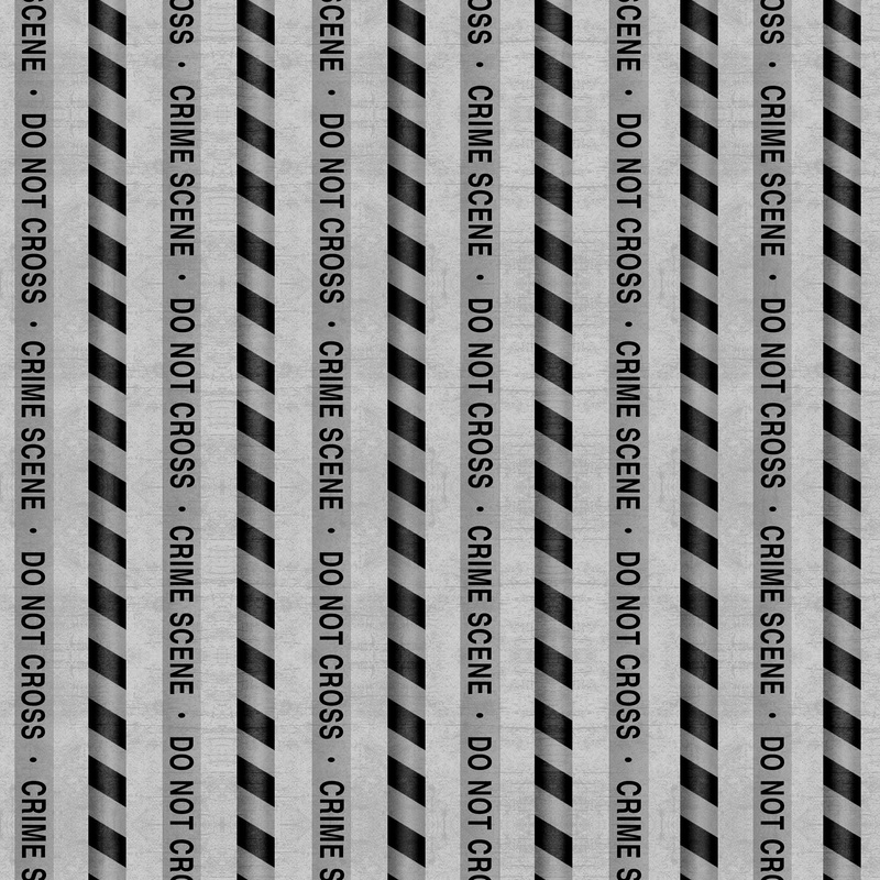 True Detective Crime Scene Stripe 30721 Gray K - - QT Fabrics - Do Not Cross Tape - Quilting Cotton Fabric
