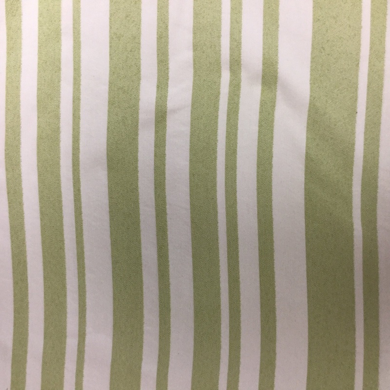 1.9 Yards of Sunbrella Hathaway Stripe Dill Indoor/Outdoor Decorator Fabric