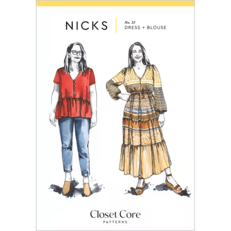 Nicks Dressand Blouse Pattern - Closet Core
