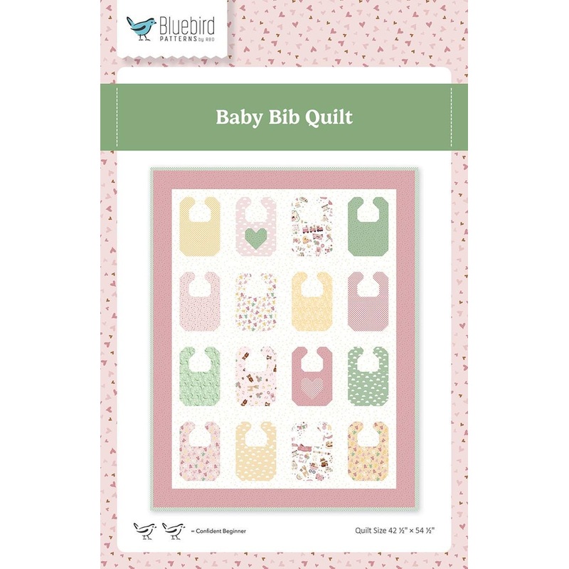 SALE Baby Bib Quilt PATTERN P100 - Bluebird Patterns - Riley Blake Designs - INSTRUCTIONS Only - 10" Stacker Friendly - Piecing
