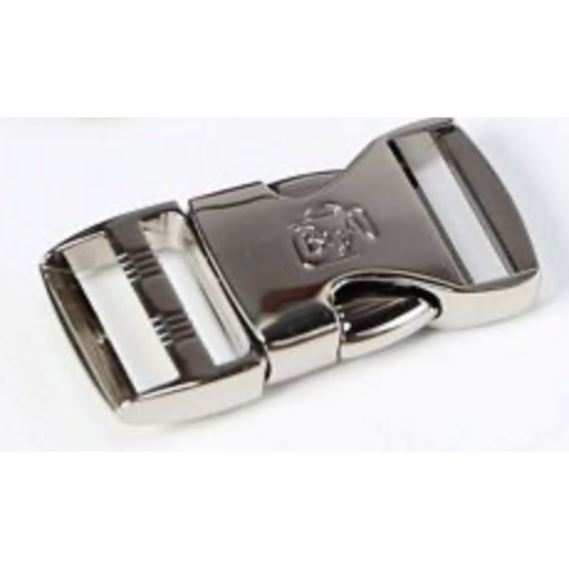 Side Release Buckle(Metal)- 1"Nickel- 1pk