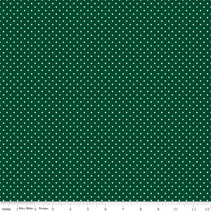 Swiss Dot White on Christmas Yardage by Riley Blake Designs